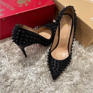 Christian Louboutin Black Spiked Heels